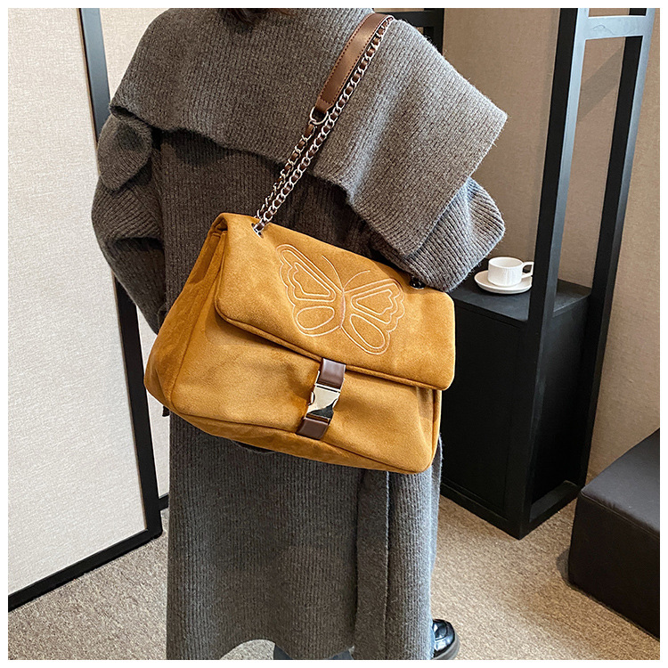 Nuova borsa a tracolla con catena monospalla di grande capacità, borsa da donna, borsa a tracolla con farfalla ricamata, borsa Maillard_voghion.com