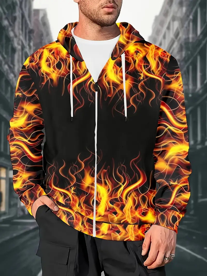 Comercio exterior nueva impresión 3D moda personalidad creativa hombre con capucha esqueleto chaqueta de suéter casual MF08