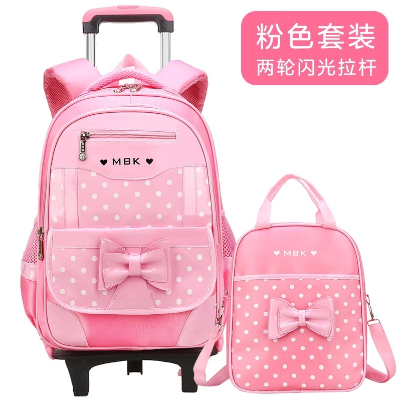 Mochila coreana para estudiantes de primaria de onda 1 - 3 - 5 - 6 grados varilla de tracción para niños 6 - 9 - 12 años mochila de hombro para reducir la carga