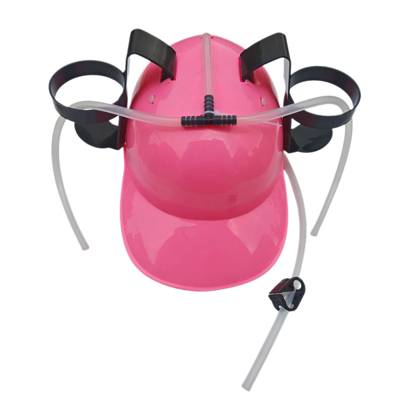 Sombrero casco paja para beber soda Coca-Cola cerveza casco para beber agua sombrero para beber casco para perezoso cabeza de sombrero para beber agua