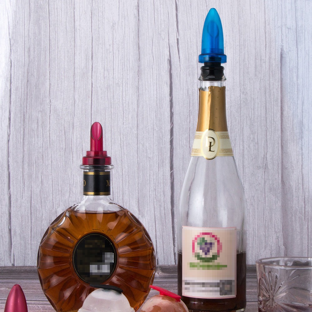 创意二合一红酒塞倒酒器香槟红酒玻璃酒瓶塞保鲜密封塞葡萄酒瓶盖