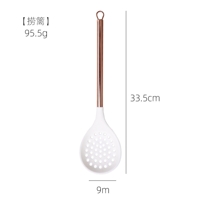 Nuevo mango de oro rosa antiadherente de cocina de aluminio de aluminio 10 piezas set