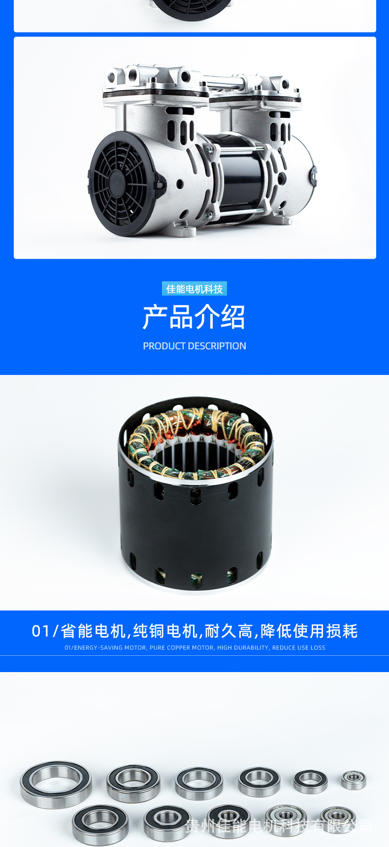 Jinsui Technology 12V24V48V380W Vehicle-Mounted Dc Compressor Silent Micro Air Pump Small Air Compressor
