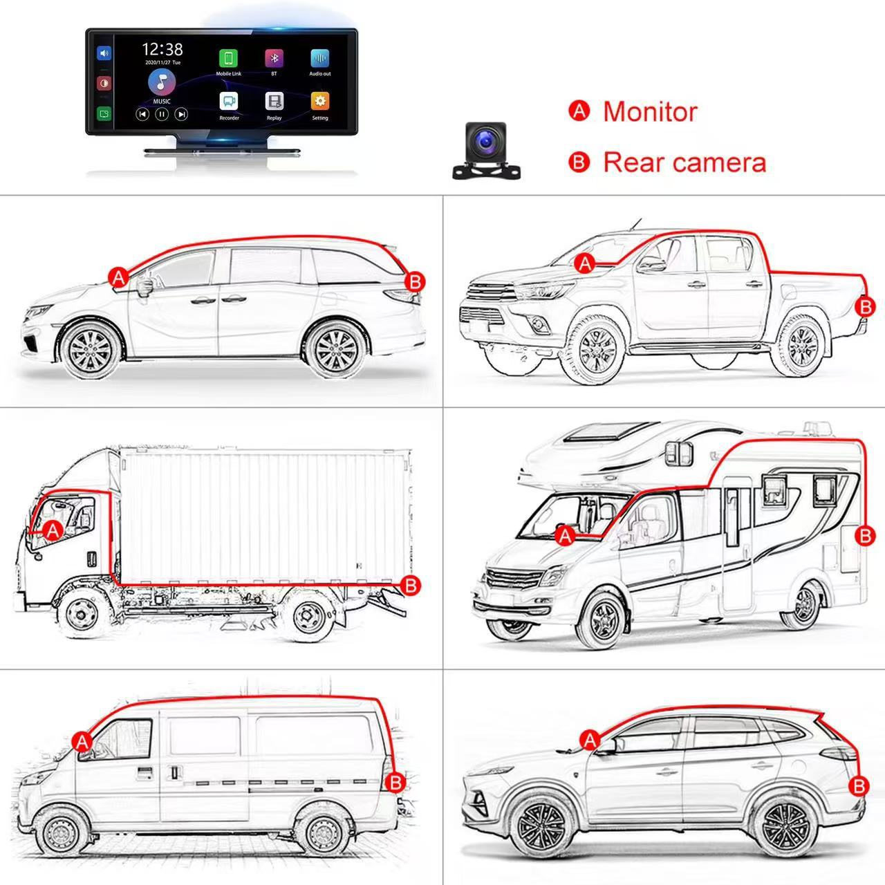 10.26inch Android 10/Wifi Version Cross-Border Car Navigation Device Carplay All-In-One Car Navigation Device