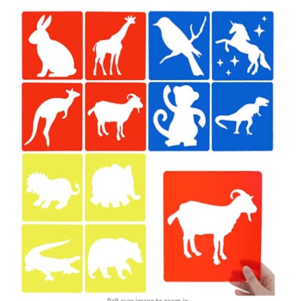 Children's template with animals