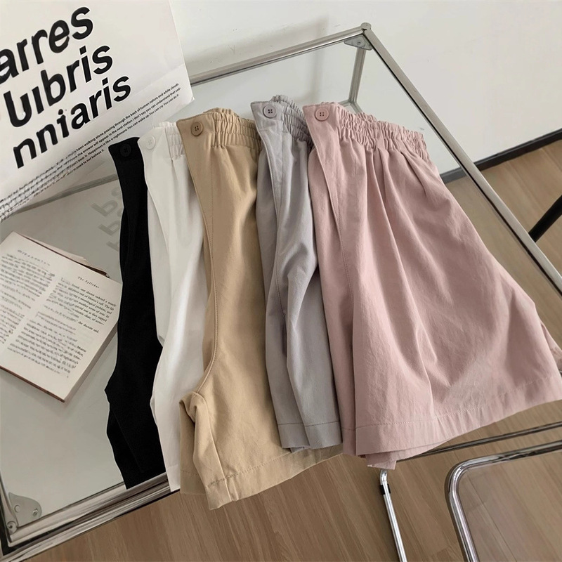 Pink Shorts for Women 2025 New Style Loose Slimming Wide-Leg Pants Casual Versatile Hot Pants Super Stylish Summer Pants Pink Shorts for Women 2025 New Style Loose Slimming Wide-Leg Pants Casual Versatile Hot Pants Super Stylish Summer Pants
