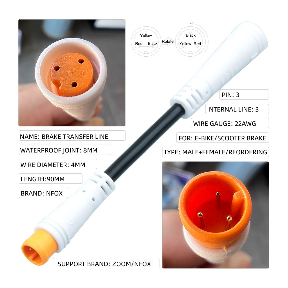 Línea de extensión de cable roto NFOX a línea de secuencia cabeza masculina cabeza femenina resorte seco sentido magnético línea de señal 2 pin 3PIN4 pin 5 pin 6 pin