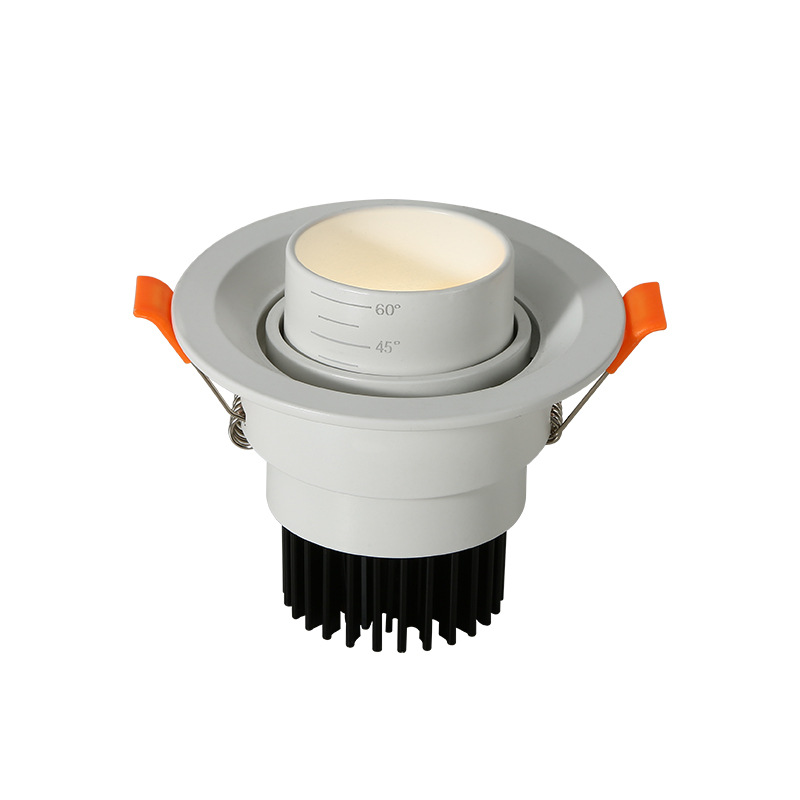 Spotlight incrustado sin lámpara principal iluminación lámpara de nariz de elefante lámpara downlight de sala de estar doméstica anti-deslumbramiento ángulo ajustable lámpara de pasillo 406L