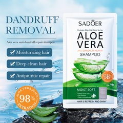 All English Aloe Shampoo SADOER Smooth and Refreshing Portable Sheet Shampoo for Cross-border International Trade Wholesale