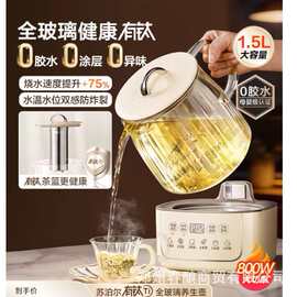 苏泊.尔全玻璃有钛恒温养生壶多功能办公室炖煮一体茶壶-1510