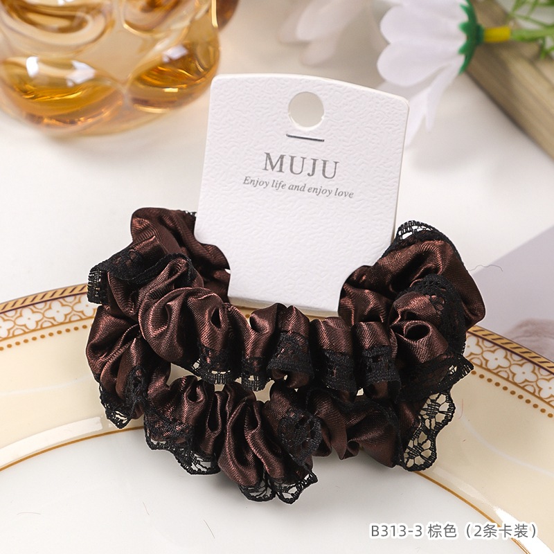 [Carga de tarjeta] sensación de alto nivel coreano de cabello de código de barras de moda de alta elasticidad de cabello anillo de cabello correa de cola de caballo