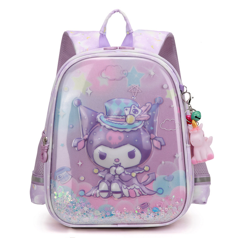 Animación de dibujos animados bolsas escolares ligeras unicornio niña princesa pequeña mochila encantadora mochila de grado 1 - 2
