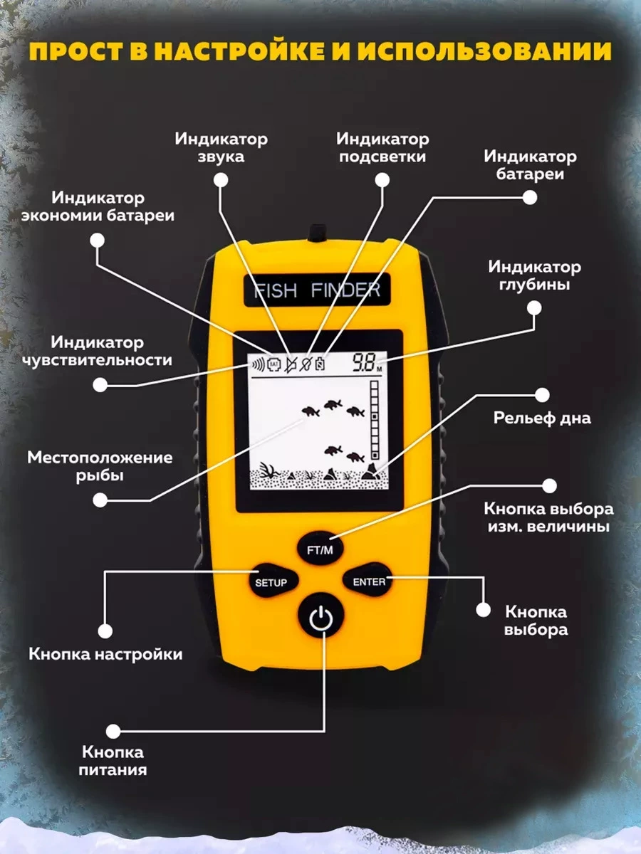 Работает умный кабельный рыбоуловитель, радиус дистанционного управления 100 метров, подходит для различных сцен морской и озёрной рыбалки