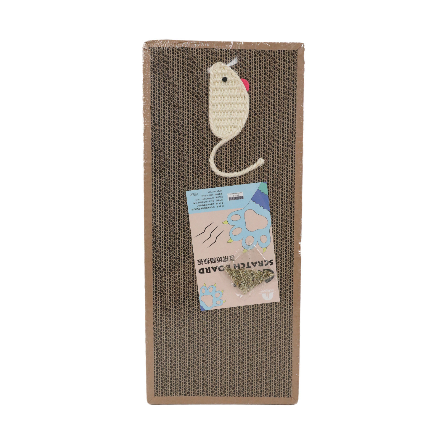 Juguetes para gatos de papel corrugado, placa recta, placa de agarre para gatos rectangular, placa de agarre para gatos resistente al agrietamiento y desgaste, placa de agarre para gatos gruesa