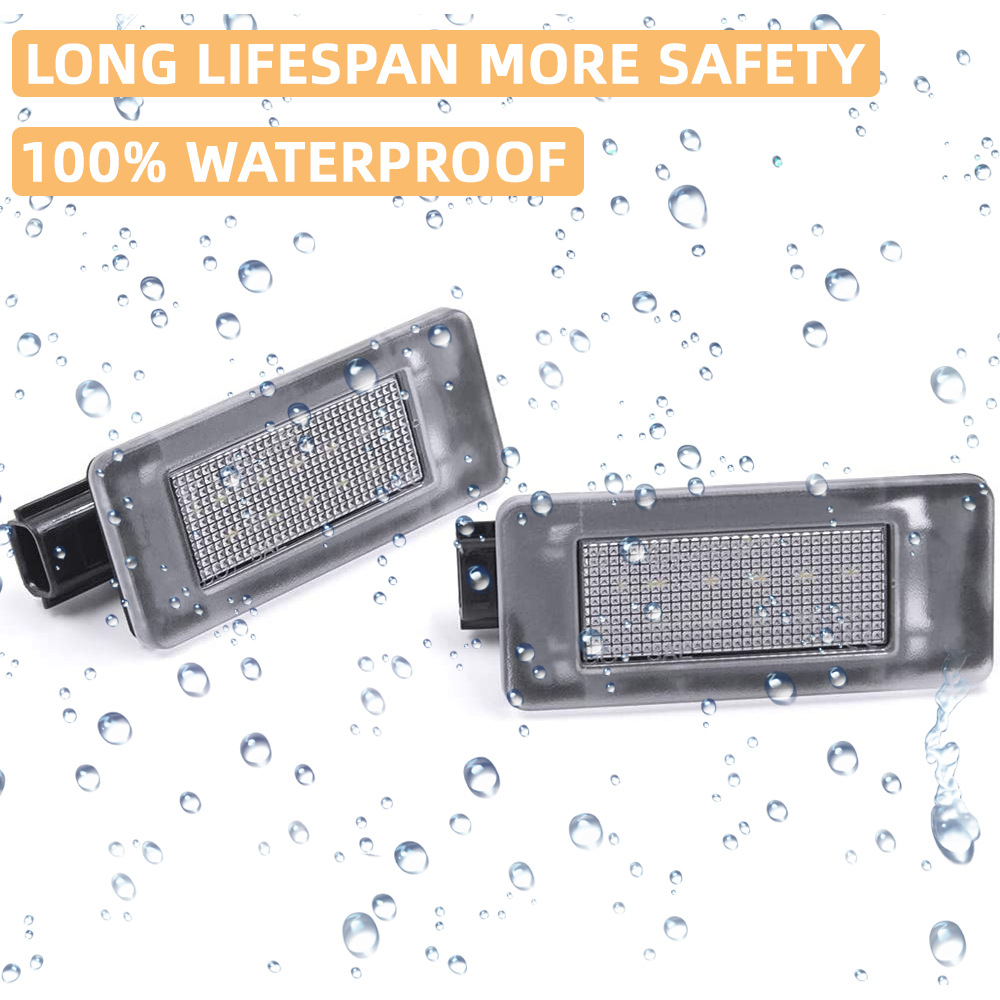 2Pcs18 Lights Black Led License Plate Light Suitable for Nissan Serena C27 16-19 Years Cross-Border Hot Sale