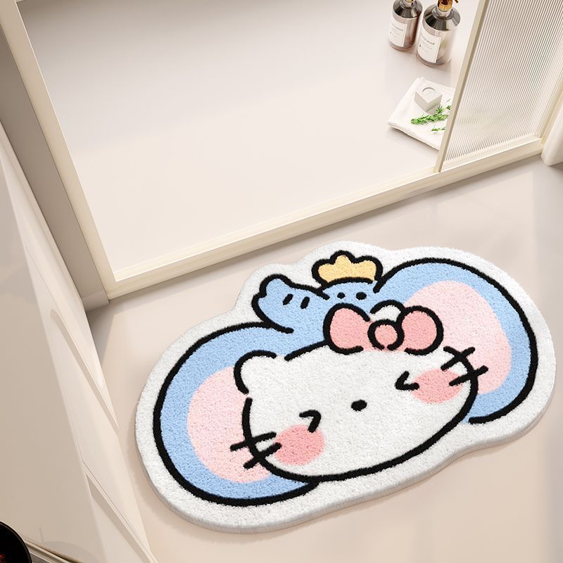 漫画のケイティ猫はカシミヤのマットのように吸水滑り止めの浴室の入り口のマットが家に入ると玄関マットの現物を管理しやすい|undefined