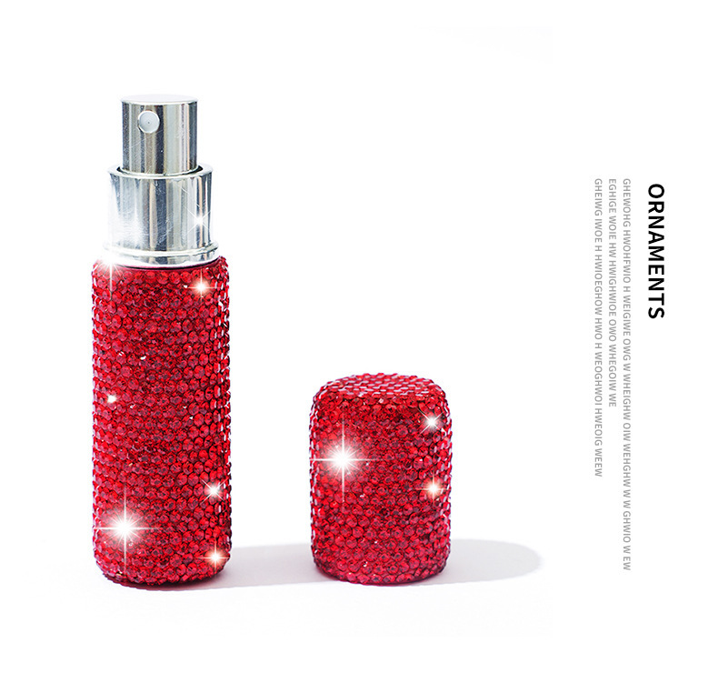 10ml botella de fragancia de diamante con boquilla de pulverización, botella de muestra de vacío, maquillaje de viaje, mini botella de pulverización