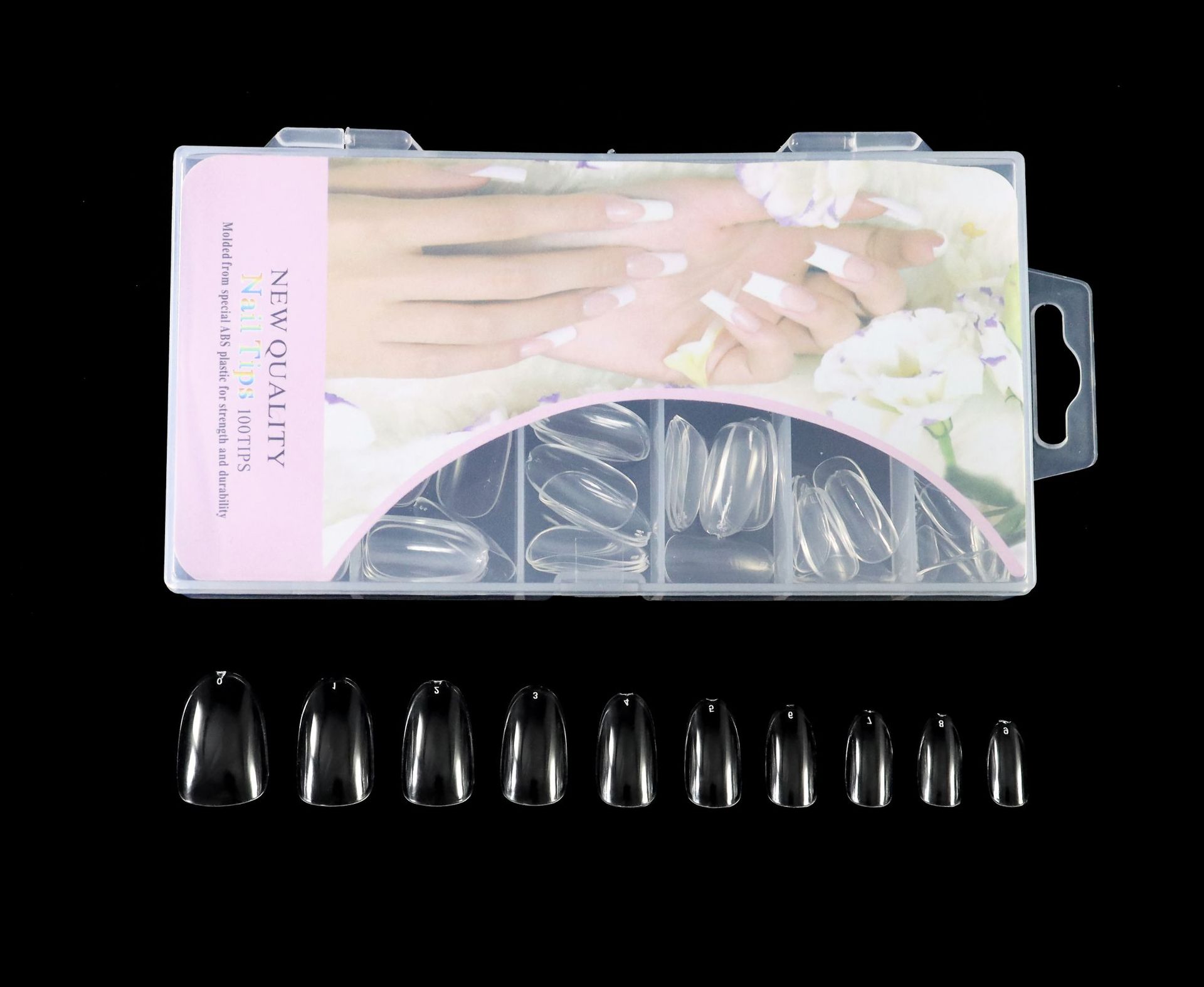 Uñas postizas de 120 piezas, transparentes, sin marcas, semi-completas, al por mayor