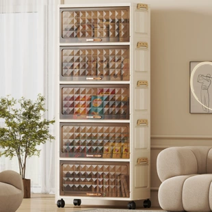 Складной шкаф-органайзер с крышкой без сборки для одежды и продуктов