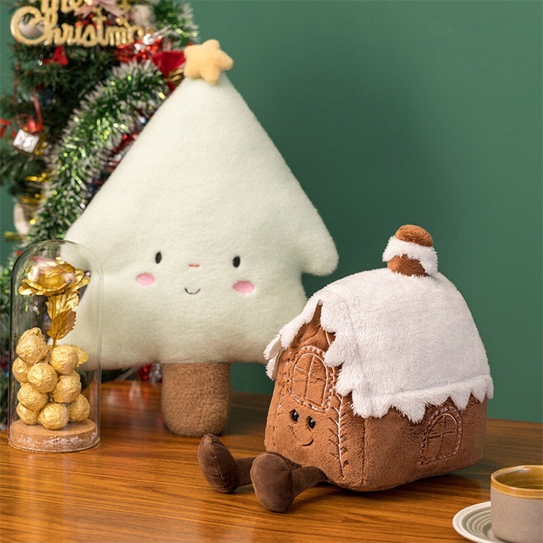 INS クリスマス装飾枕クリスマスツリー人形ソファリビングルームクッションベッド枕ジンジャーブレッドマンヘラジカ|undefined