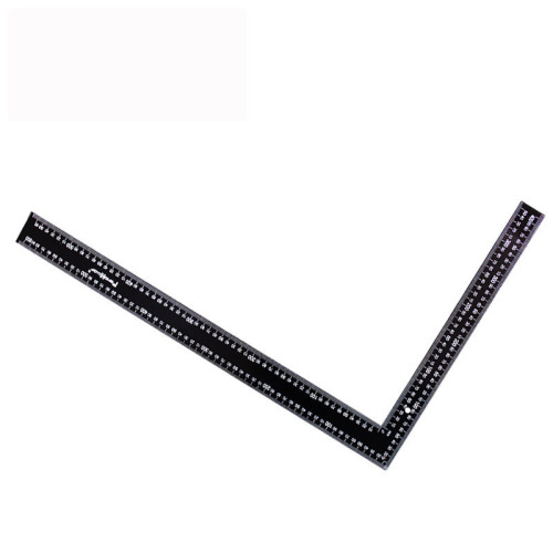 Black Angle Ruler L-Shaped Measuring Tool 90-Degree Woodworking Trim Ruler