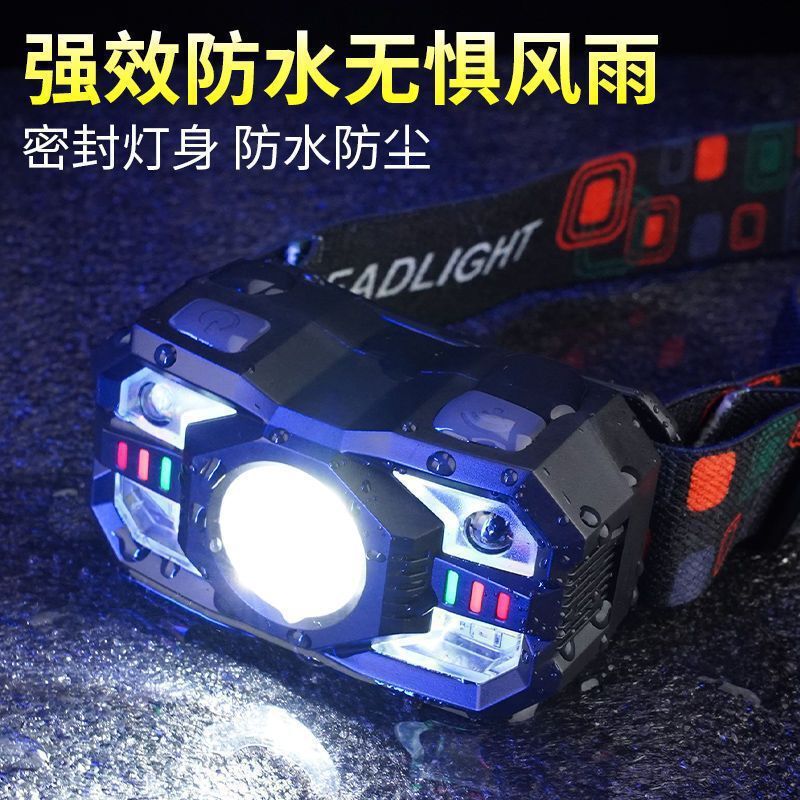 跨境爆款头灯强光多功能长续航led便携头戴灯户外防水钓鱼小头灯|undefined
