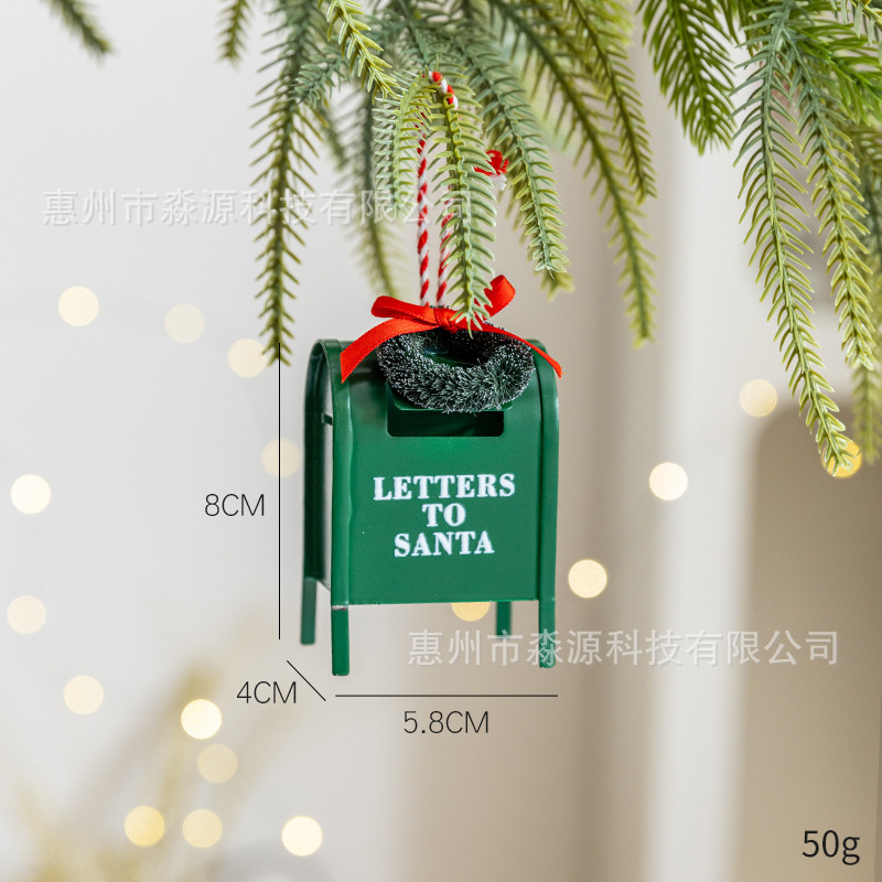 クロスボーダークリスマスアイアンガーランドメールボックスペンダントクリスマスツリーレイアウトデスクトップ造園装飾品お祭り雰囲気の装飾|undefined