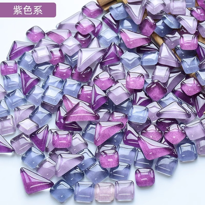 200克diy多元闪粉马赛克集合水晶自由石玻璃儿童手工材料颗粒|undefined