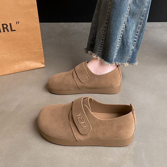 [30 Days Hot Sale 1189 Pieces] Birkenstock Shoes 2025 Early Spring New Women's Shoes Soft Sole Velcro Flats Retro Ugly