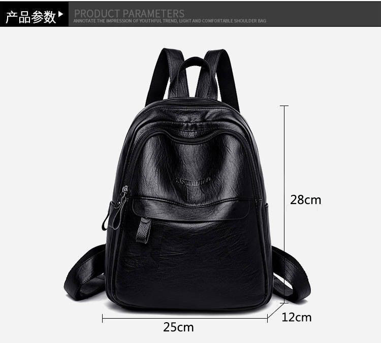 Grenzüberschreitende Handelstasche für Frauen, koreanischer Stil, große Kapazität, weiches Leder-Rucksack, kann mit Namen des Käufers etikettiert werden, direkter Versand vom Werk.