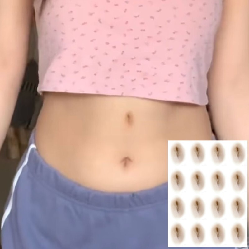 Belly button tattoo sticker with tremolo simulation sticker belly fake belly button good figure artifact lasting female sticker