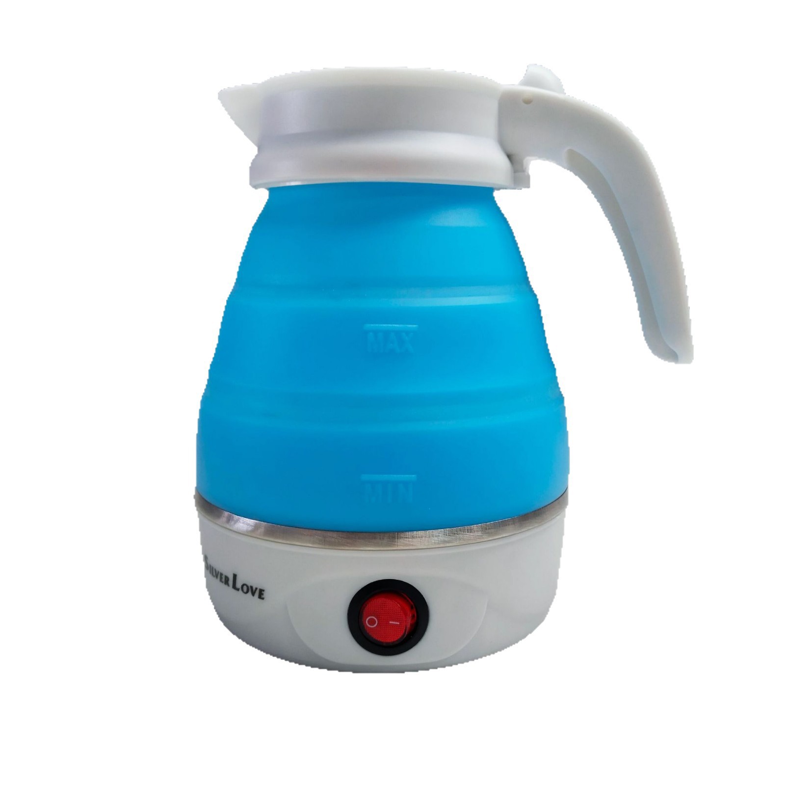 Comercio exterior exportación de hervidor eléctrico doméstico 0.6L hervidor de agua de pequeña capacidad hervidor de agua de alta potencia hervidor de agua plegable de plástico kettle