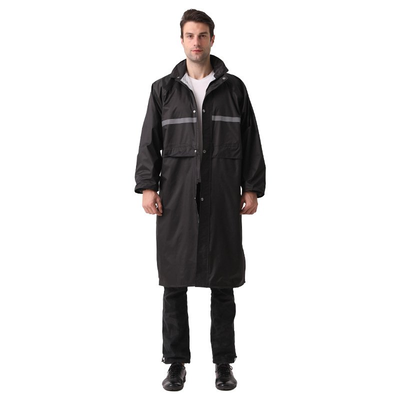 Cazadora estilo Protección Laboral impermeable largo cuerpo completo traje impermeable hombres engrosada de una pieza impermeable adulto poncho al aire libre