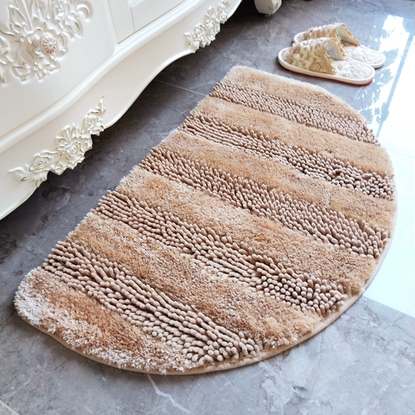 Fine velvet chenille champagne half round