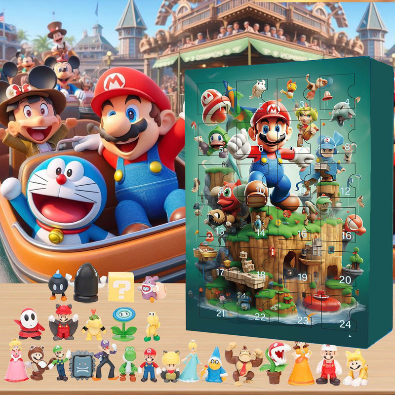 国境を越えた新しいマリオブラインドボックスクリスマスアドベントオーナメントホリデーギフトドンドングル子供用ブラインドボックスMLA|undefined