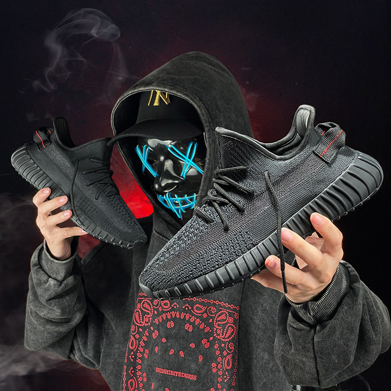 Zapatos de coco Putian 350 zapatos negros transpirables casuales para hombres y mujeres zapatos deportivos para correr