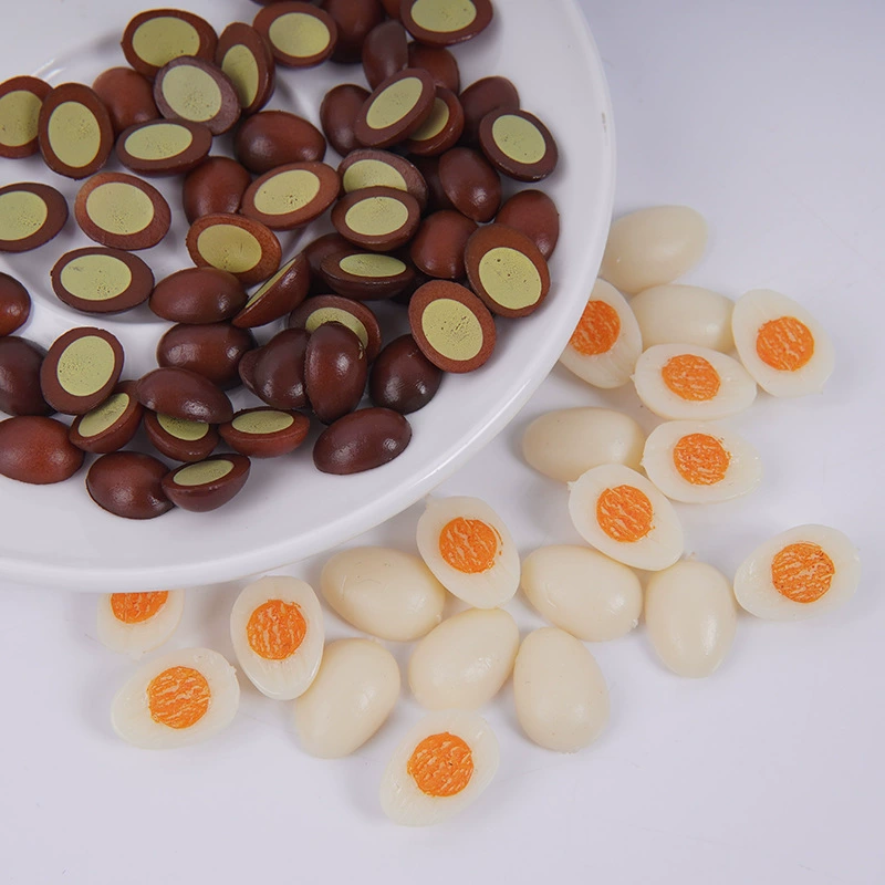 Миниатюрное искусственное полувареное яйцо для кукольного домика, игровой домик, игрушка, DIY, искусственная еда, полувареное яйцо