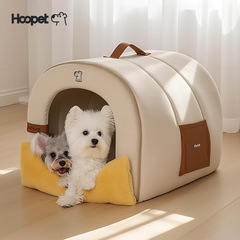 HOOPET暖绒拱形窝小狗小猫睡觉窝宠物睡袋小型犬可拆洗猫狗保暖窝