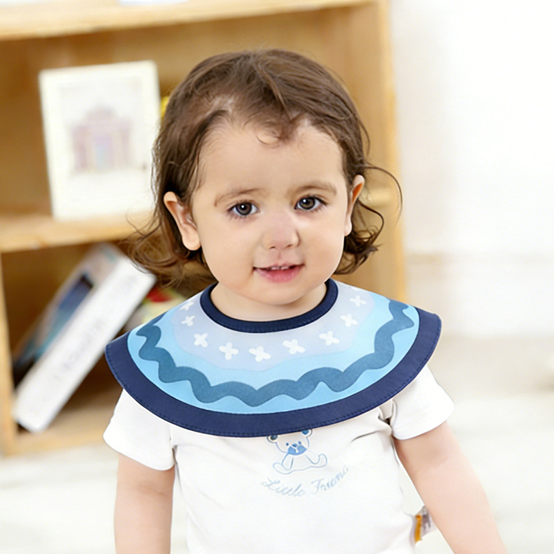 [가장자리가 눌린 단면 모델] 파란색 물결 모양