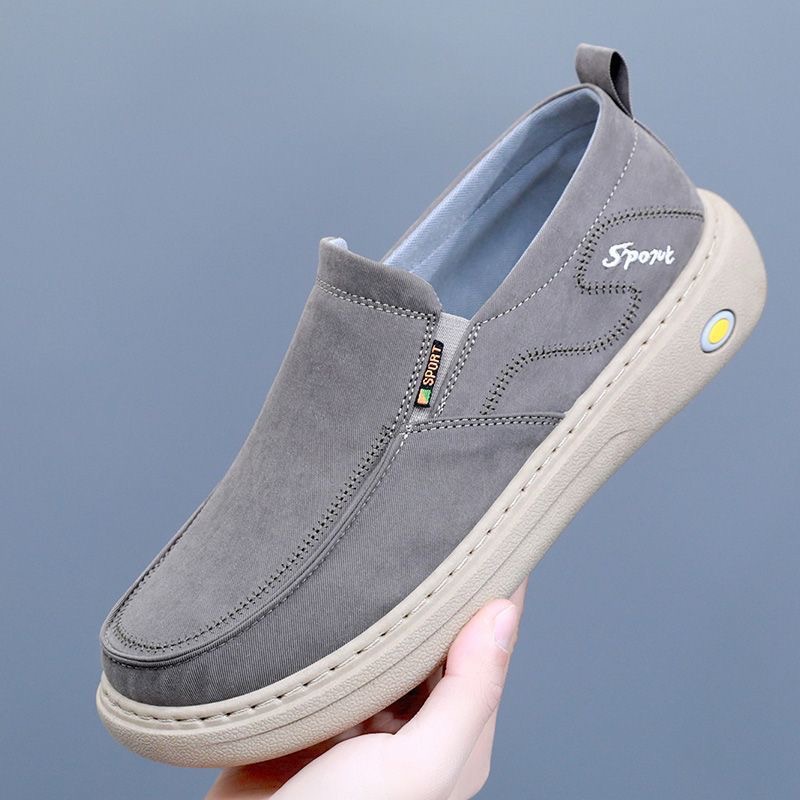 Zapatos de hombre de verano nuevos zapatos casuales transpirables zapatos de lona cómodos con suela suave simple y versátil viejos zapatos de tela de Beijing