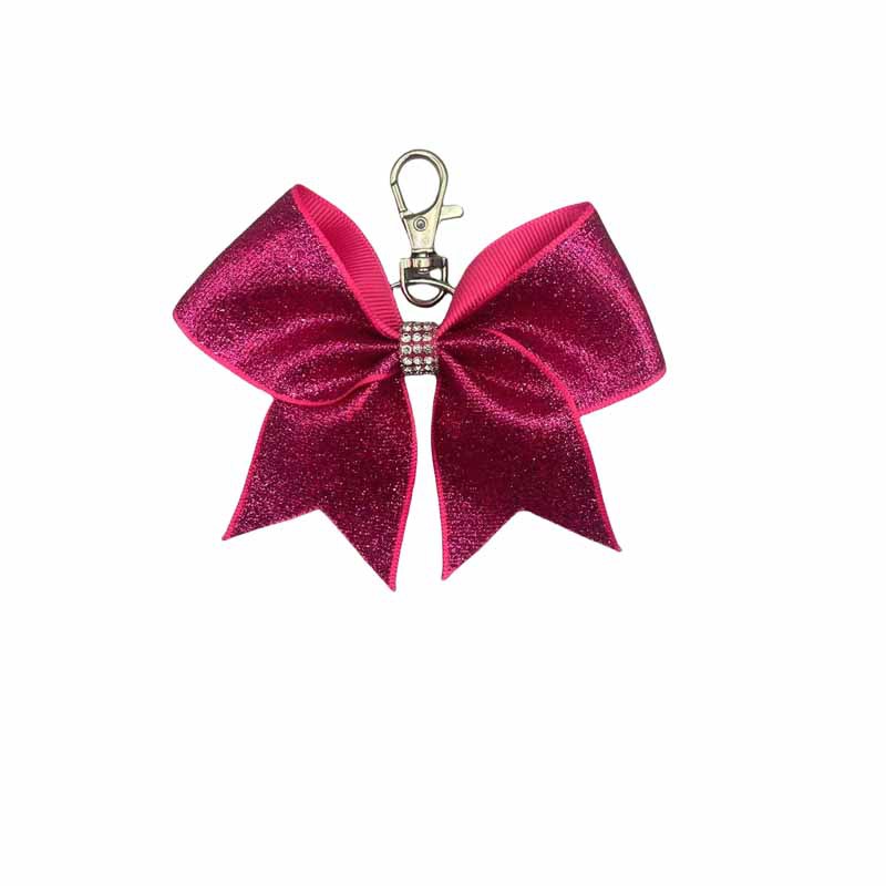 Nuevo estilo de moda transfronteriza arco de cuero brillante llavero colgante personalidad diamante de amigas bolsas colgantes regalos