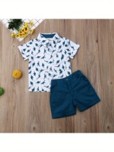 N 14624 Dinosaur Print Shirt Shorts Set ����������װ ר
