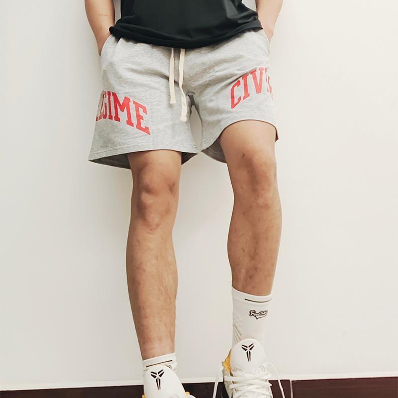 New American retro shorts men's loose cropped trendy all-match casual sports fitness training basketball pants summer