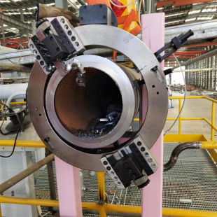 Petrochemical large pipeline beveling machine pipe beveling cutting integrated machine external clamping stainless steel round pipe beveling machine