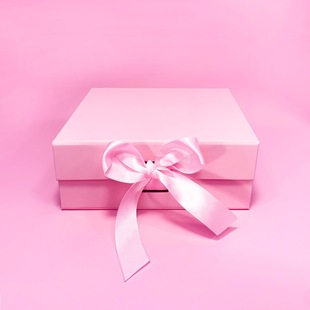 Cross-Border Hot-Selling Pink Bow Easy-Open Book-Shaped Box Folding Box Gift Box Valentine's Day Gift Box Ready for Sale