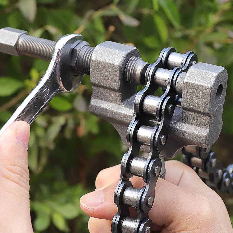 Cadena de la motocicleta herramienta de desmontaje triciclo cadena universal removedor cadena cortador 420/428/530 cadena removedor