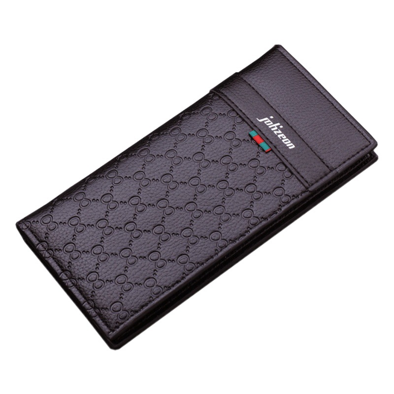 Billetera Larga Ultrafina para Hombre de Cuero PU, Ultraligero, Multitarjeta, para Uso Diario