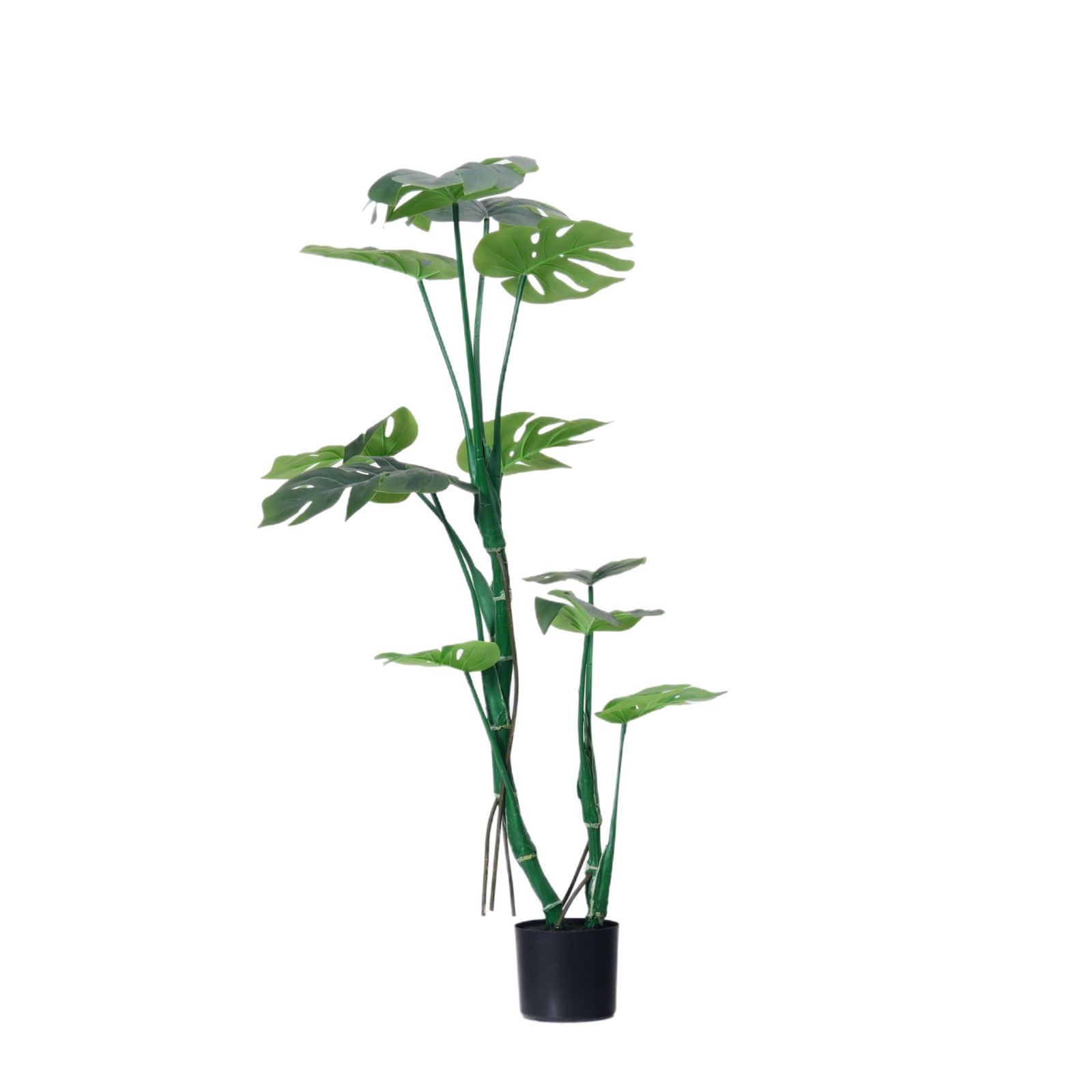 Simulación de plantas verdes, monstera, árboles falsos, plantas en macetas, ventanas grandes, decoraciones de decoración de piso interior, paisajismo de plantas biónicas