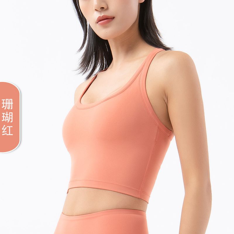 2022 nuevo a prueba de golpes corriendo ropa interior deportiva desnuda de las mujeres empuja hacia arriba el chaleco fitness running Sports bra