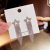 Fashionable earrings from pearl, universal advanced design silver needle with tassels, light luxury style, silver 925 sample, high-quality style, trend of season